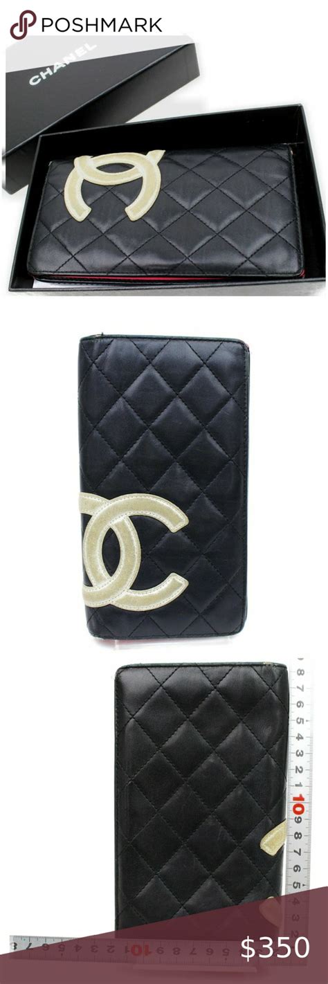 chanel all black wallet|authentic chanel black wallet.